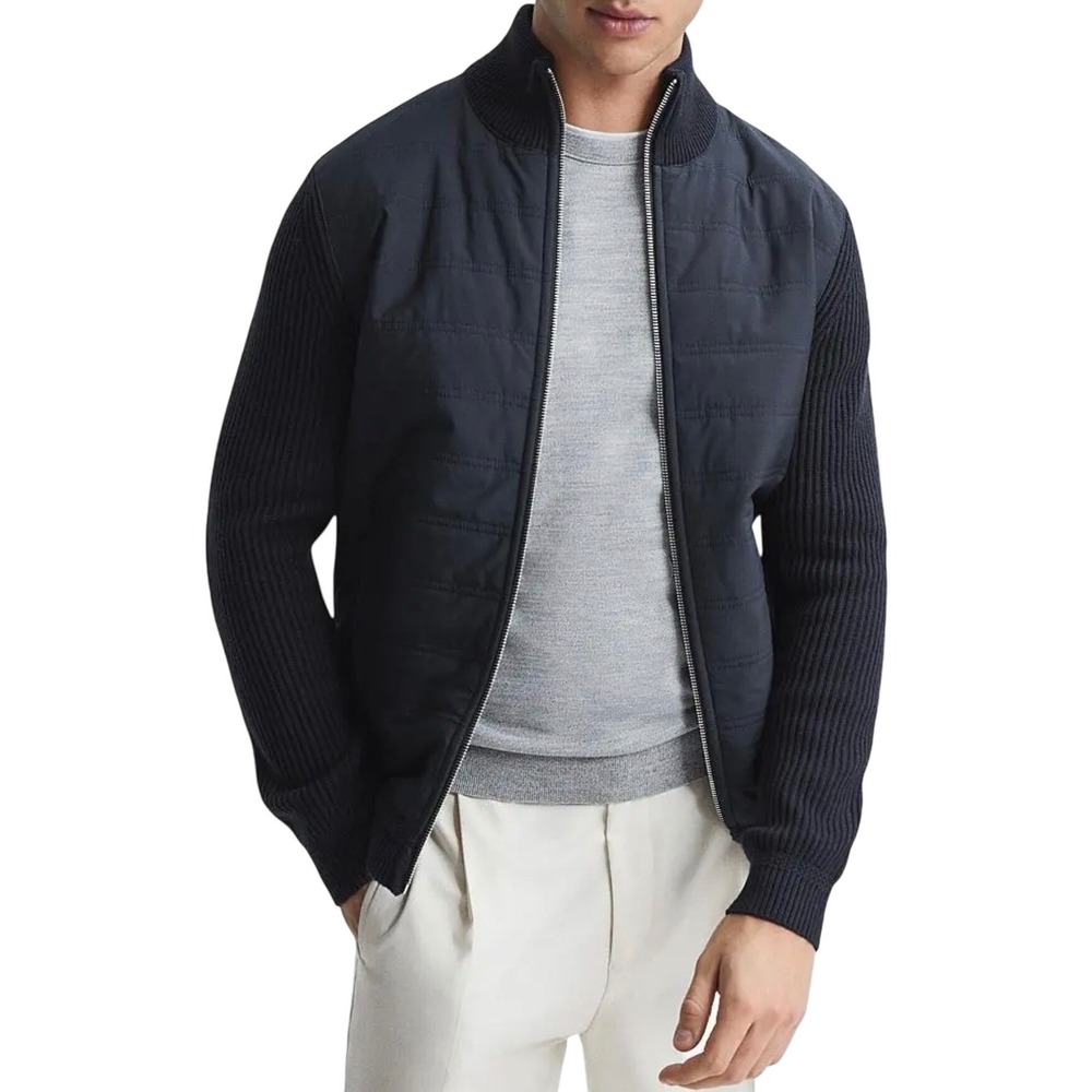 REISS Mixed Media Zip‎ Jacket